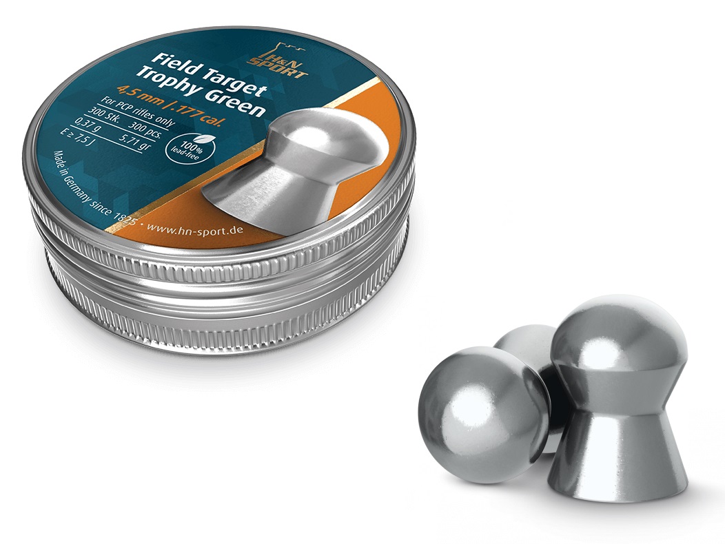 H&N Field Target Trophy Green 4.50mm Luchtdruk Kogeltjes blikje 200